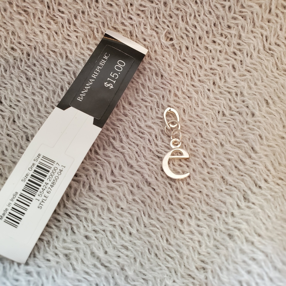 Letter E charm Sterling Silver NWT